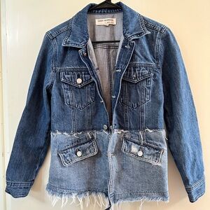 Distressed jean jacket